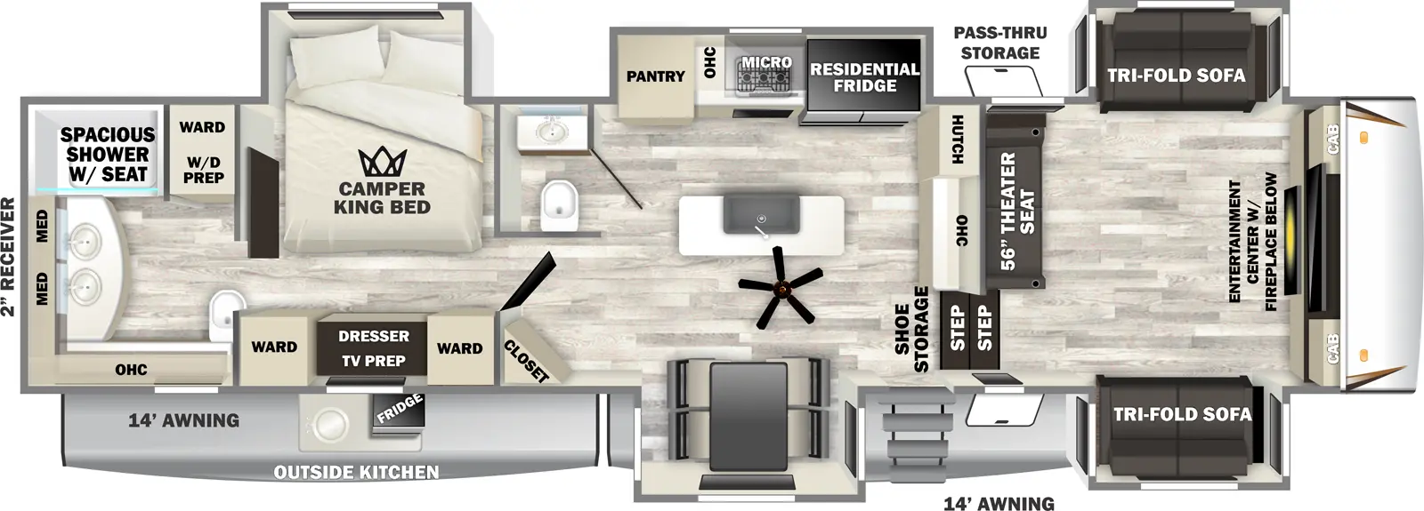 Sabre 37FLH Floorplan